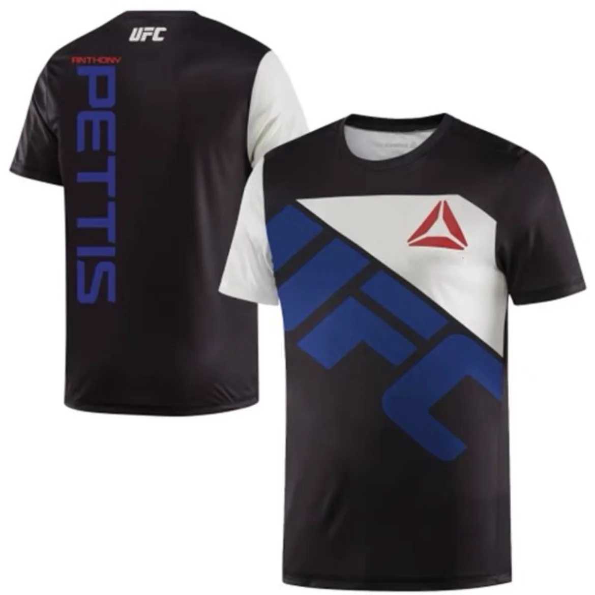 Men's T-Shirts 2024new mens fighting competition T-shirt summer round neck sports shirt large casual breathable quick drying short sleeved top z2