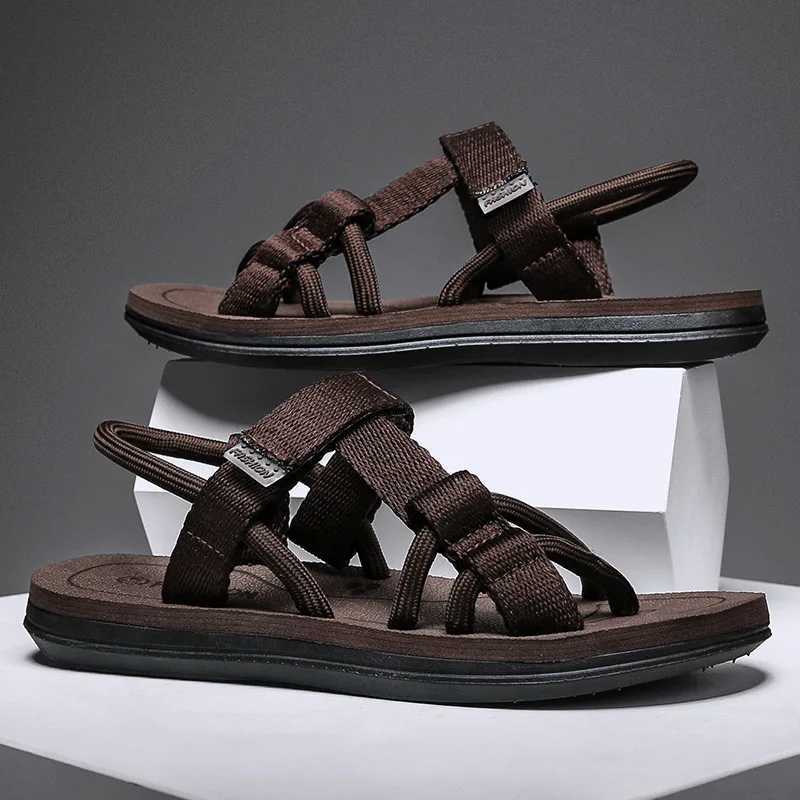 New Arrival Men Black Sandals Summer Couple Shoes BEST Sellers Products Manual Shoes for Men T250220