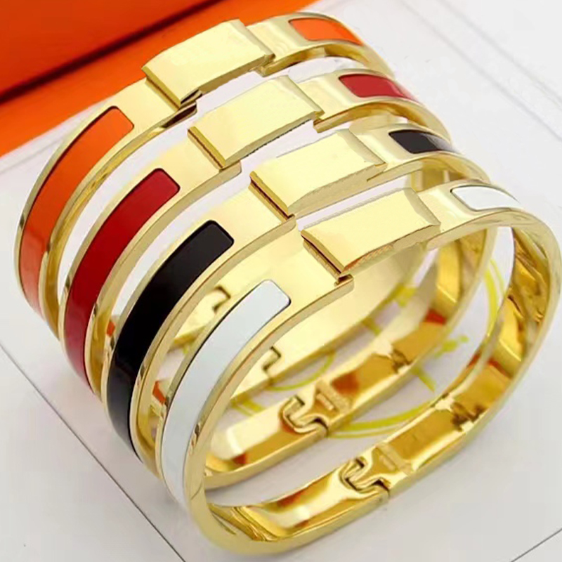 Brand designer bracelet luxury 8mm stainless steel men's bracelet luxury 18k gold cuff bracelet for women