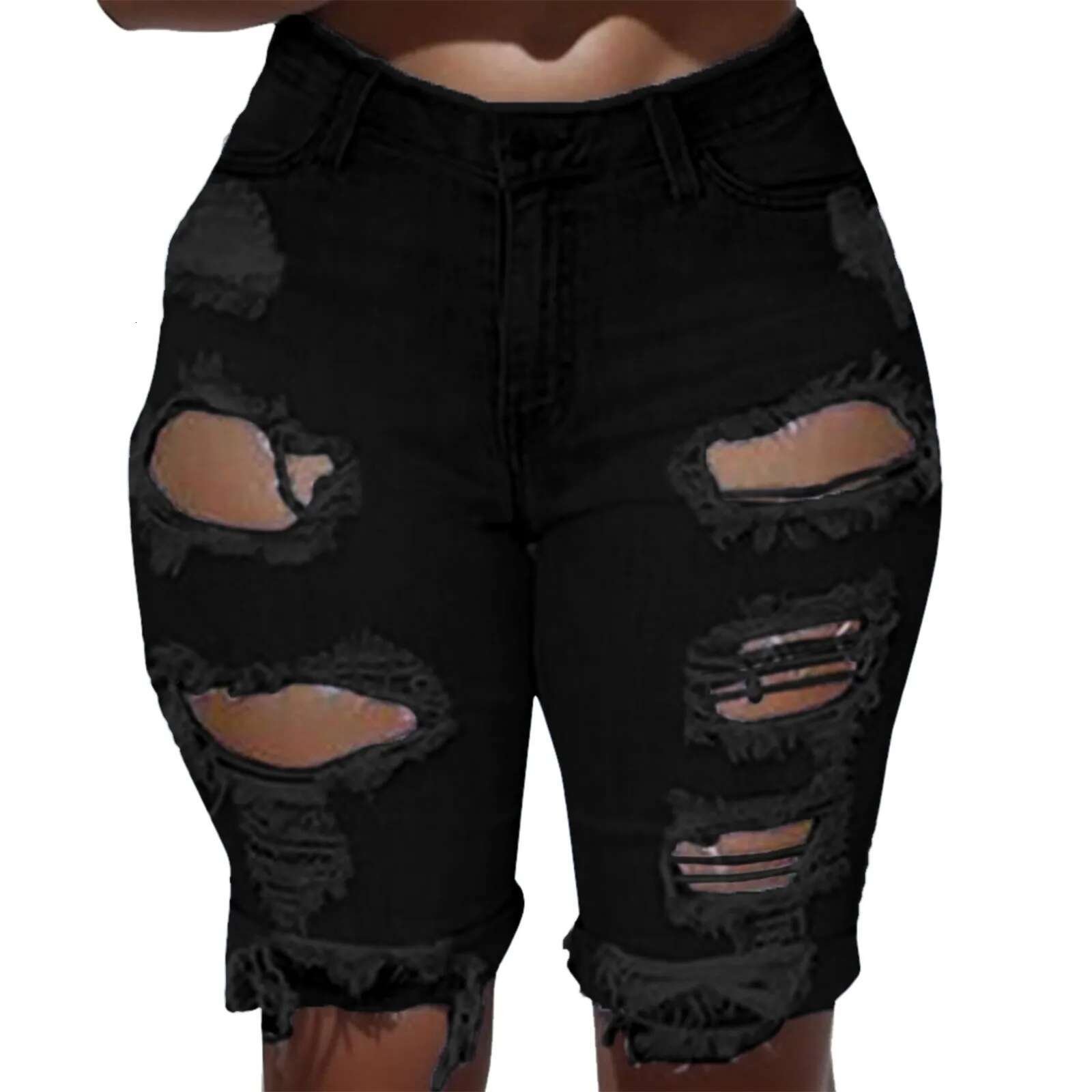 Women Destroyed Hole Leggings Short Pants Denim Ripped Jeans Jean Shorts For Womens Plus Size