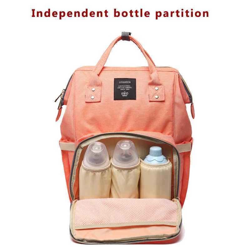 Lequeen Mommy Diaper Bags Mother Large Capacity Travel Nap Backpack Baby Care Bag Outdoor Baby Cart Bag X250220