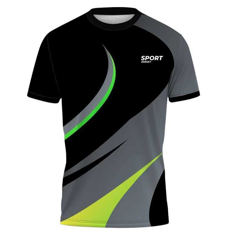 Mens Fashion Gym Shirt Joggers Bodybuilding Silk New Short Sleeves Streetwear Casual Outdoor Sport Fast Dry Breathable Tee W250220