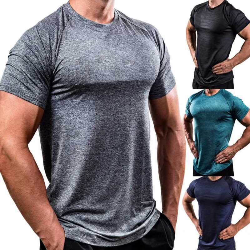 2024 Quick Dry Workout Running T-shirts Compression Fitness Tops Breathable Gyms Mens T-shirts Clothing Jogger Male Sports Shirts W250220