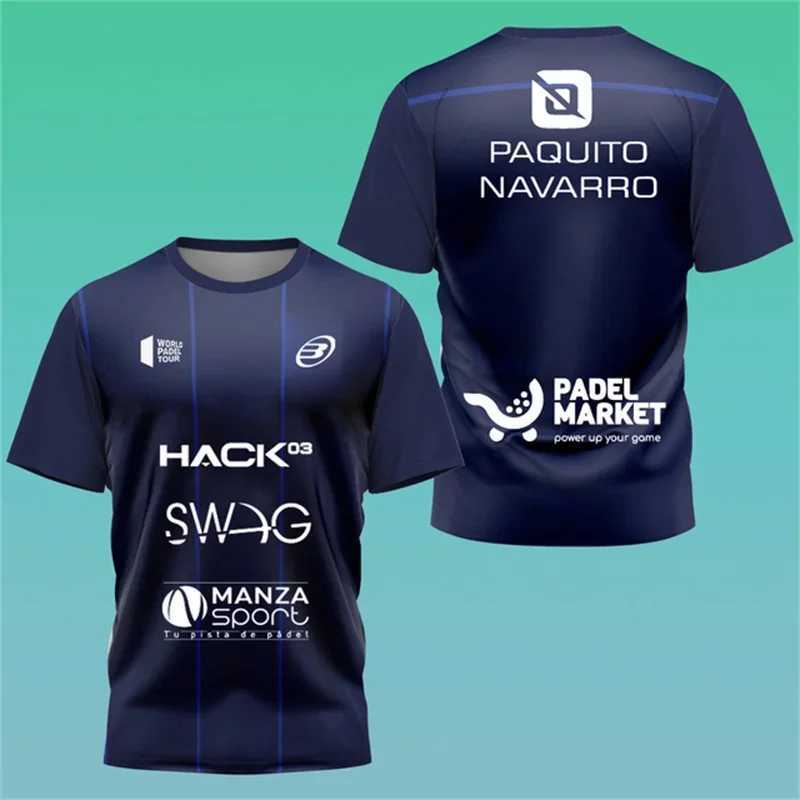 Fashion Mens Tennis Sportswear T-Shirt Boutique Outdoor Badminton Table Tennis Training Clothes Summer 3D Short-Sleeved Loose W250220