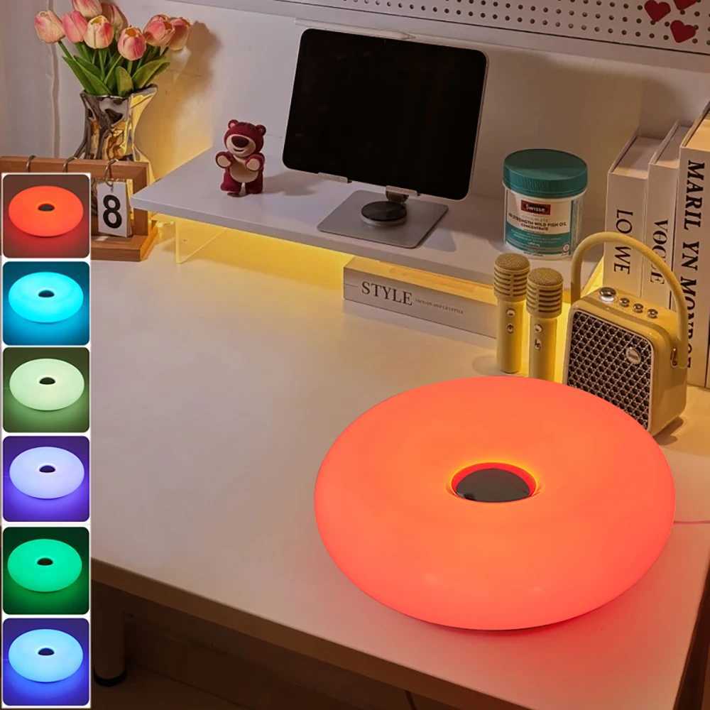 Bauhaus donut table lamp USB plug bedroom bedside decorative light living room dining room ambient light Z250225