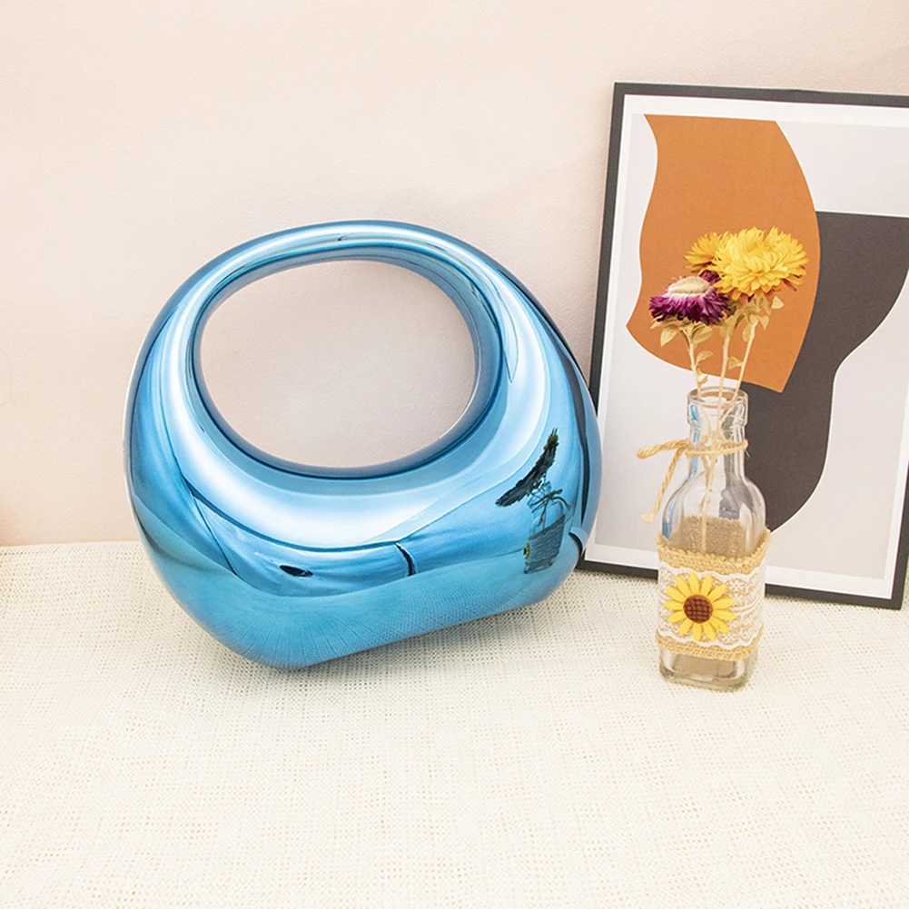 Women Girls Acrylic Evening Handbags Solid Color Half Moon Handbag Large Capacity Top Handle Bag Elegant Style Daily Commute Bag Z250220