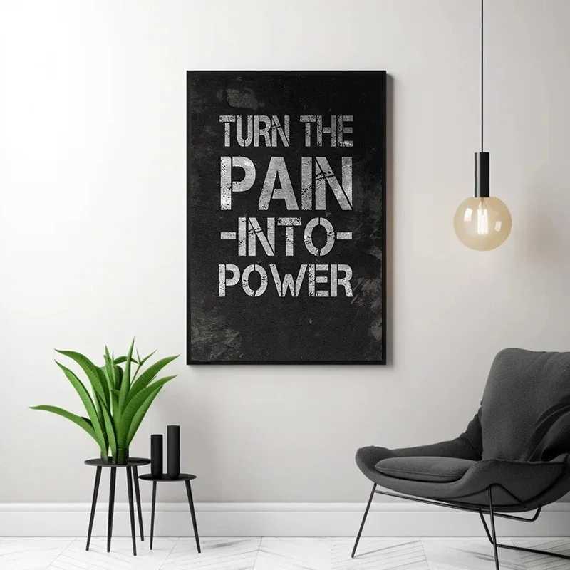 Inspiration Black Background Poster Canvas Printing Nobody Cares Work Harder Wall Art Decor Quotes Bar Home Room Wall DecorationT250221