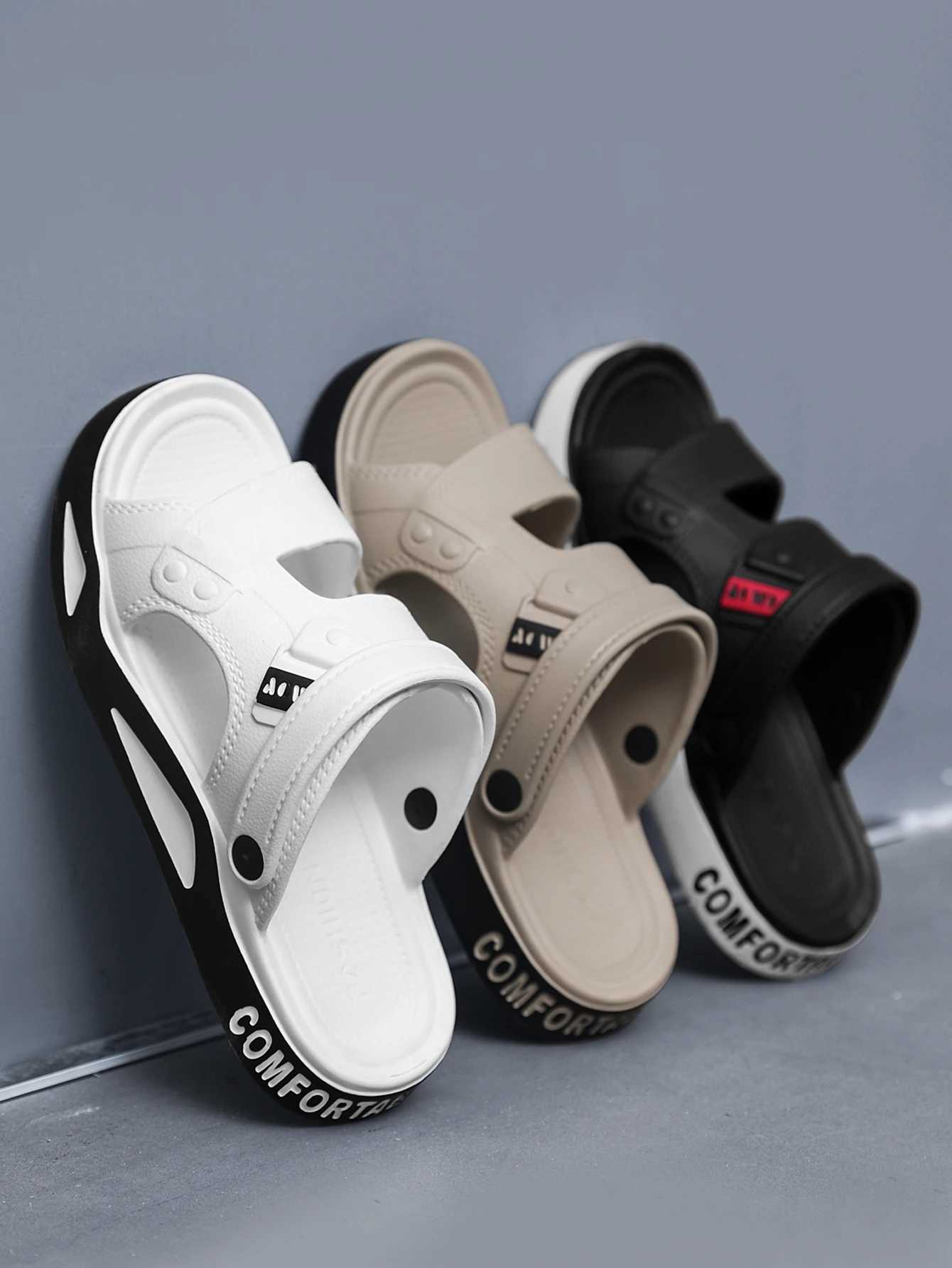 New Arrival Mens slippers summer new EVA lightweight adult thick soled beach shoes anti slip open toe outdoor sandals T250220