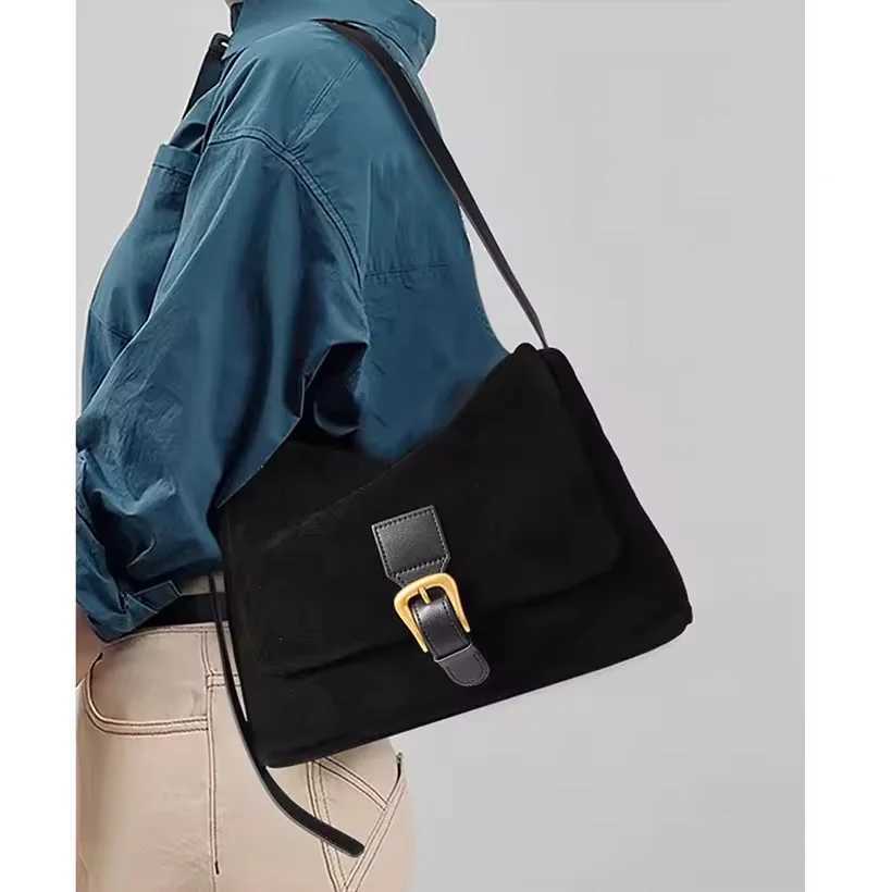 AVROs MODA Brand 2024 Newest Women Suede Bag Female Frosted Cowhide Split Leather Bucket Shoulder Bag Lady Crossbody Messenger Z250220