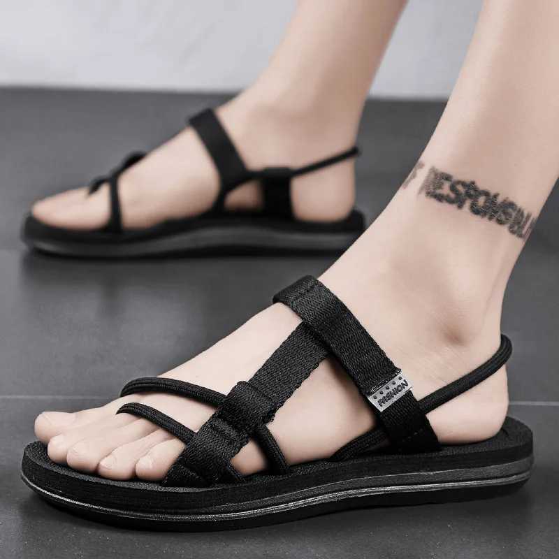 New Arrival Men Black Sandals Summer Couple Shoes BEST Sellers Products Manual Shoes for Men T250220