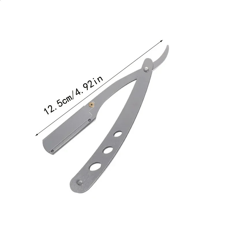 Mens Professional Barber Razor Manual Shaver Straight Edge Stainless Steel Folding Shaving Shave With Blade 250217