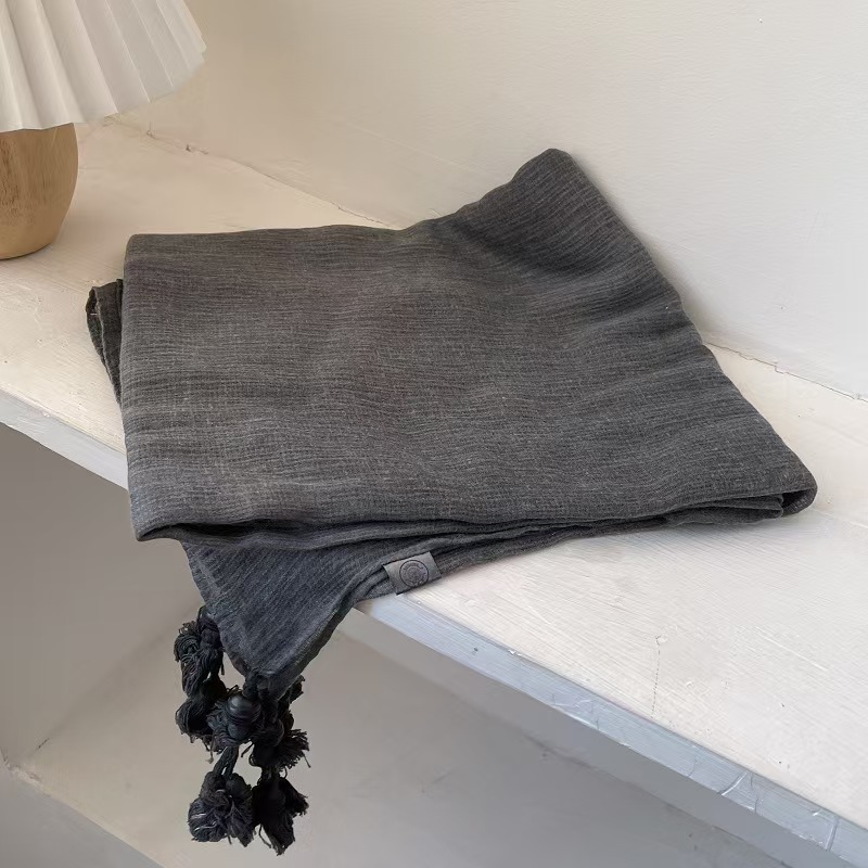T148 holiday style scarf female spring and summer high-end room shawl new French outer wear thin neck scarf