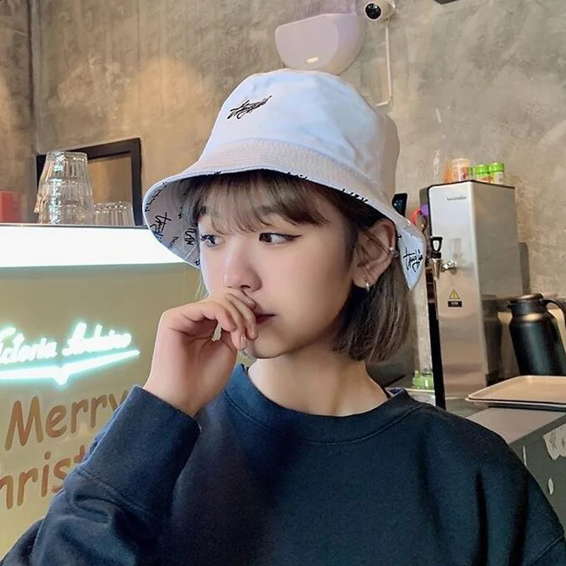 Doublesided Wear Fishing Hat Fisherman Cap for BoysGirls Bob Femme Gorro Summer Bucket Mens Panama 250117