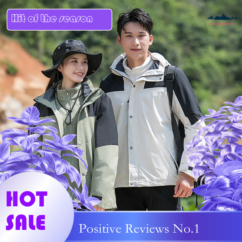 Ddmyoutdoor Outdoor Waterproof And Warm Three In One Detachable Mountain Climbing Jacket Men Printed For Women Jackets