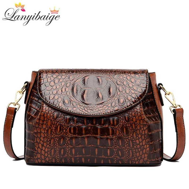 Luxury brand womens handbag 2023 Sac A Main Ladies Crocodile pattern leather cross body bag designer new shoulder bag Bolsos Z250220