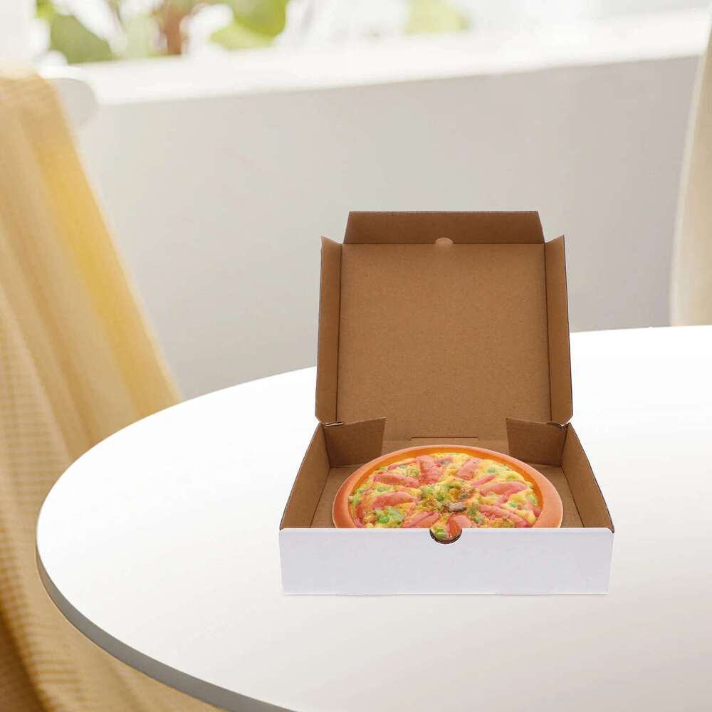 30 Pcs Pizza Box Takeaway Boxes Corrugated Shipping Biscuit White Storage Reusable Kraft Paper Small