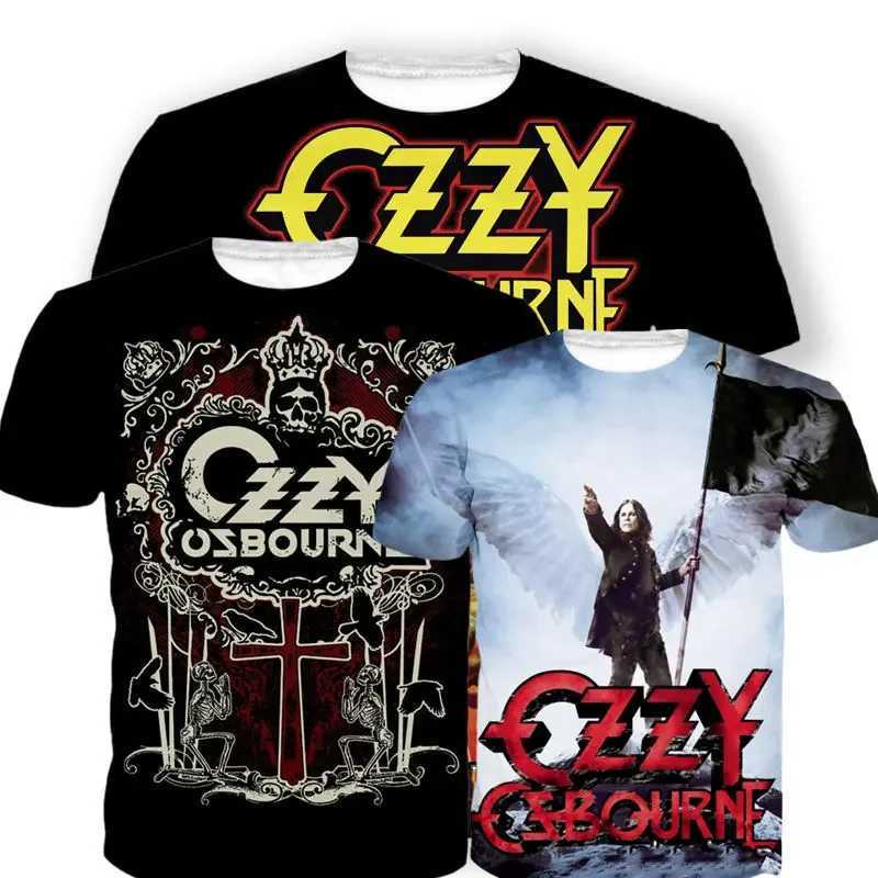 Rock Band T Shirt Ozzy Osbourne 3d Printed Tshirt Men Women Fashion T-shirt Hip Hop Tops Tees Graphic T-shirts Men Clothes Kids W250220