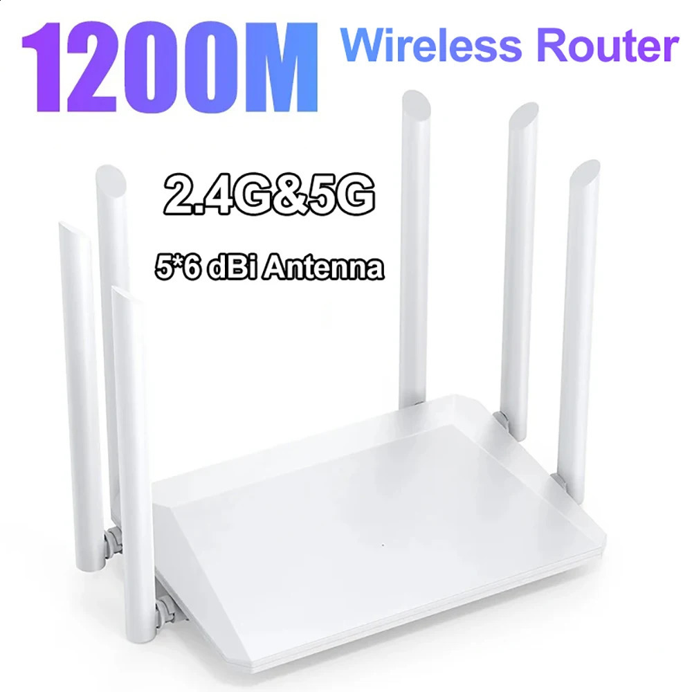 24G 5G dual band wireless 1200Ms router WiFi range repeater with 5 6dBi high gain antenna wide coverage Wi Fi extender 250213