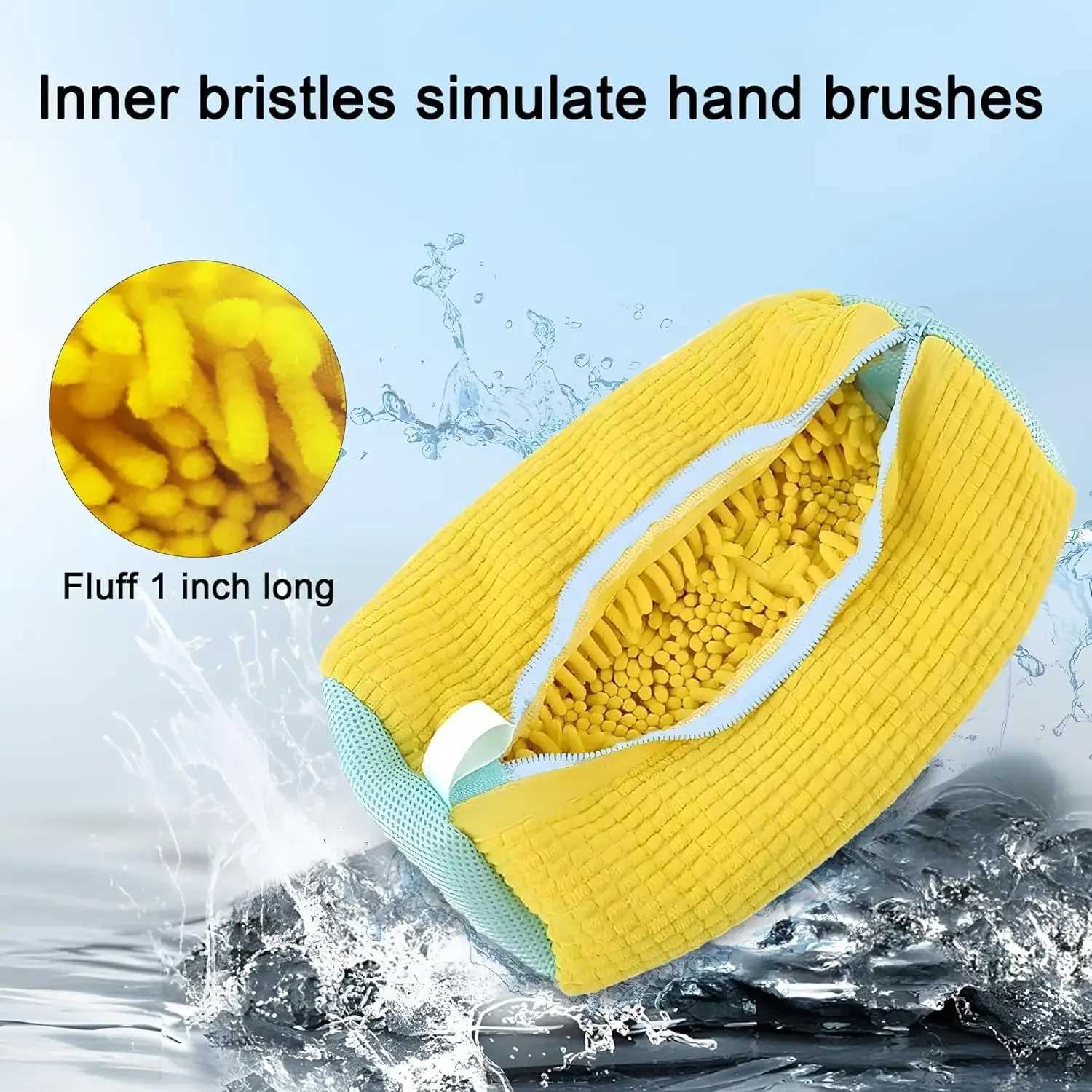 1/2Pcs shoe washing bag cotton laundry bag zipper closure shoe cleaning bag X250220