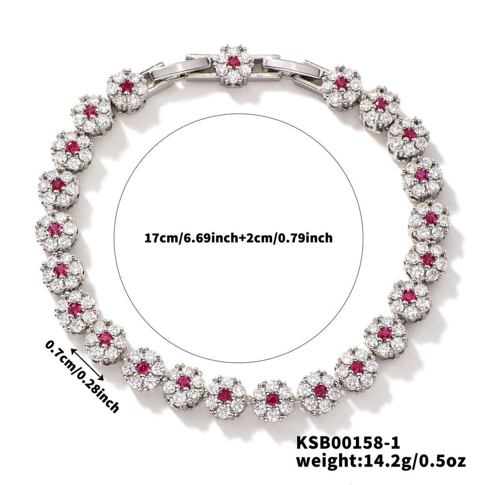 Clover For Men and Women Designer jewelry Flower Round Moissanite Cross border Jewelry Women's Bracelet Advanced Hand Accessories party gift desi - view 7