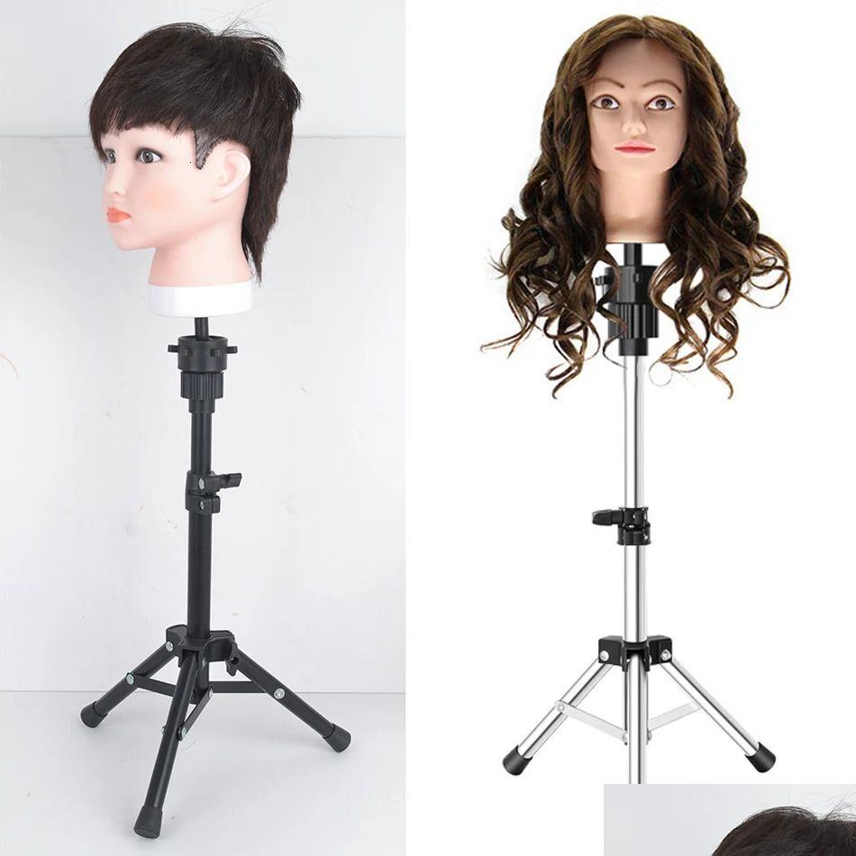 Wig Stand 150Cm Tripod Mannequin Head For Training Holder Hairdressing Clamp 250220 Drop Delivery Hair Products Accessories Tools Otew9