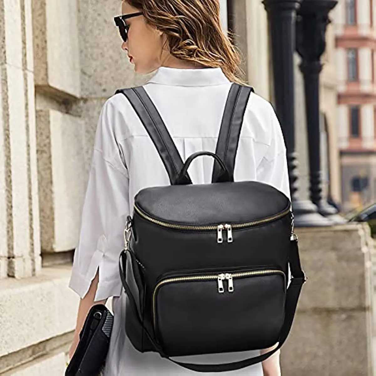 Diaper Bag Backpack Womens Leather Backpack Travel Backpack Baby Backpack with Mop and Wet Clothes Capacity X250220