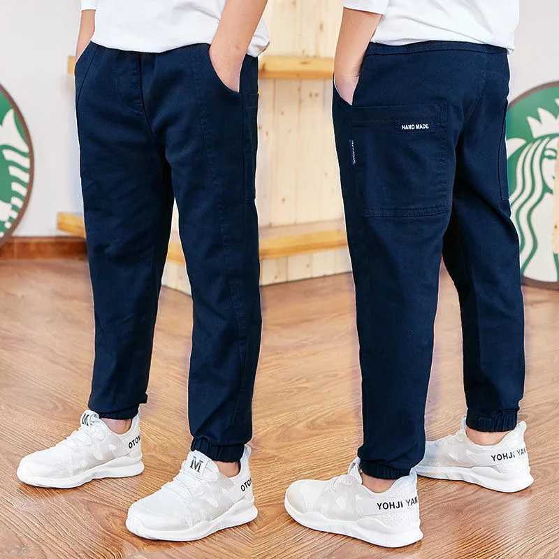 2023 Fashion Spring Autumn Cotton Boys Pants Children Trousers Casual Kids Sports Pants 3-13 Years Teenager Boys High Clothes Z250220