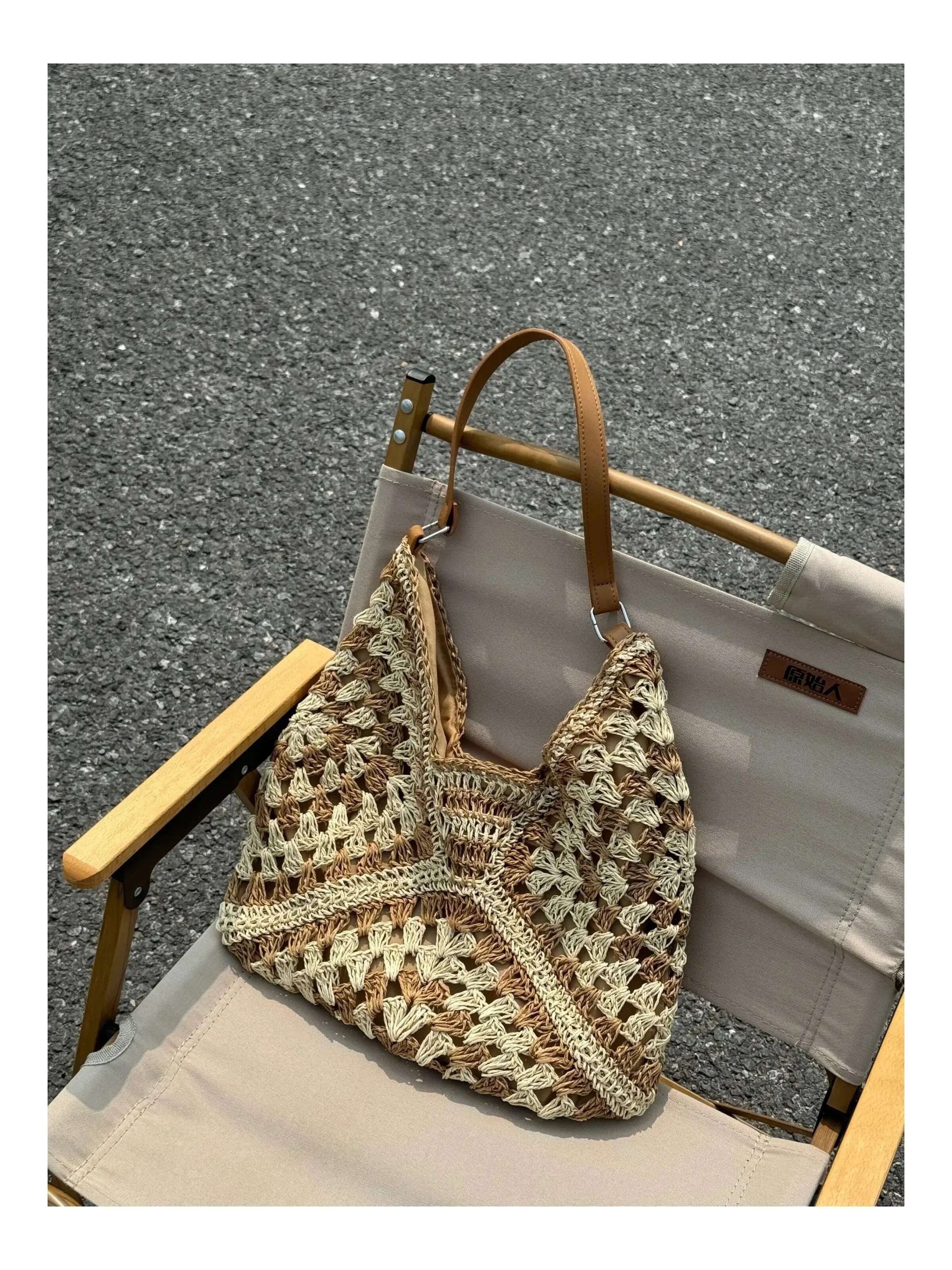 Bags 2024 Ladies Hand Customized High Quality Straw Women Women's Handbag Shoulder Bag