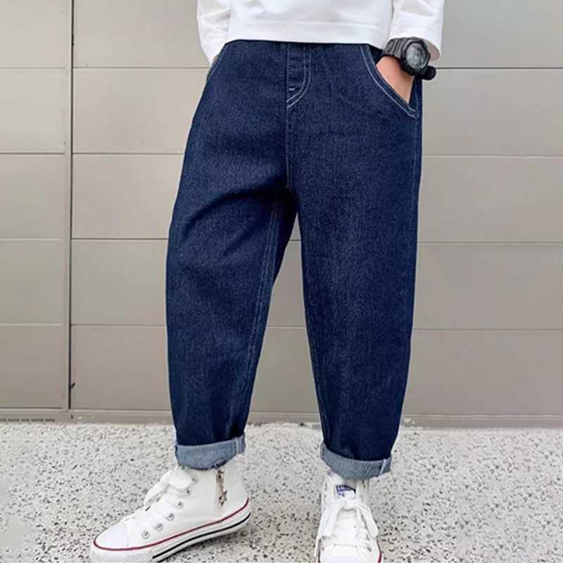 2024 Spring Autumn Fashion Boys Denim Pants Children Trousers Casual Kids Jeans Pants for 4-14 Years Teenager Boys Clothing Z250220