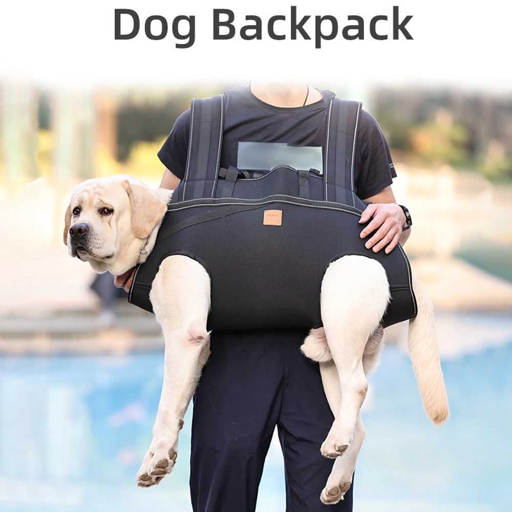 Dog Travel Bowls Bags Backpack Carrier for Large Dog Full Body Dog Sling with Handle Dog Lift Harnesses for Elderly Disabled Dogs H250220