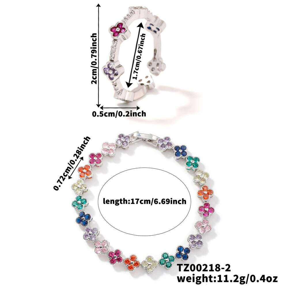 Clover Bracelet For Men and Women Designer jewelry 4/ Leaf Bracelets New luxury fashion retro high-end set with moissanite diamonds bracelet, ring and