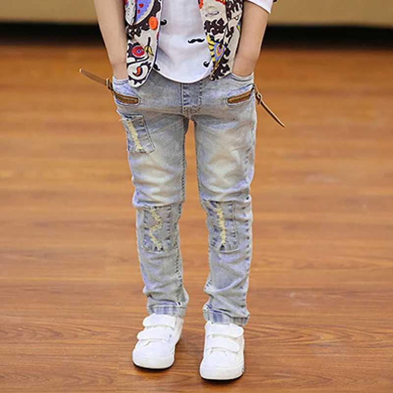IENENS 4-11 Years Boys Clothes Slim Straight Jeans Classic Bottoms Children Denim Clothing Pants Kids Baby Boy Casual Trousers Z250220