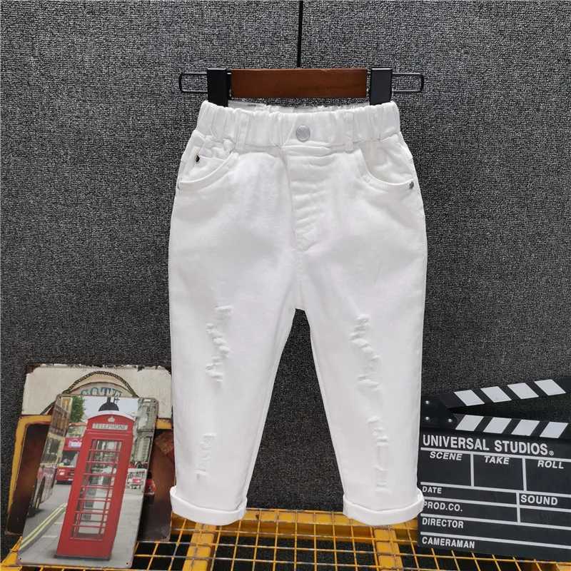 Spring Autumn Kids Clothes Boys Pants Solid Children Pants for Baby Girls Trousers Toddlers White Black Fashion Pencil Pants Z250220