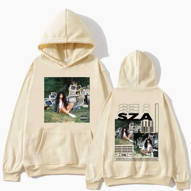SZA Ctrl Music Album Cover Print Hoodies Men Women Fashion Hoodie Oversized Hip Hop Retro Sweatshirt Casual Flce Strtwear X250220