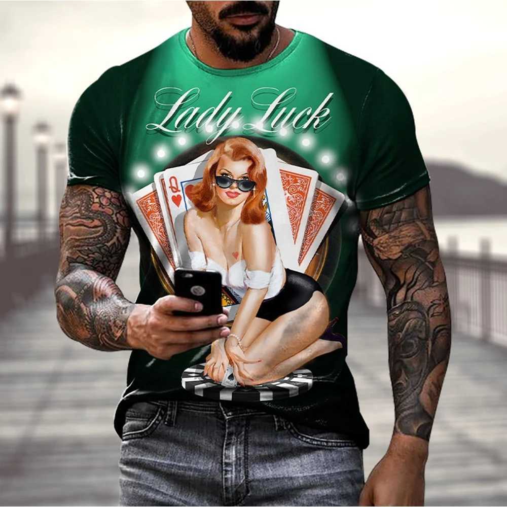 Summer Classic Retro Fashion Casual T-shirt Mens 3D Printed T-shirt Short Sleeve Round Neck Comfortable Top W250220