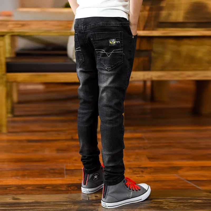 Big boy jeans elastic waist jeans childrens clothing spring and autumn youth jeans jeans for children aged 5-14 Z250220
