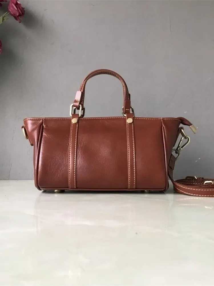 New Women Cowskin Genuine Leather Small Tote Handbag Fashion Single Shoulder Bag Designer Fashion Elegant Ladies Crossbody Bags Z250220