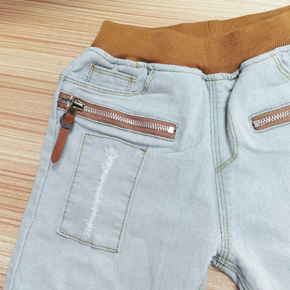 IENENS 4-11Y Boys Slim Straight Jeans Summer Classic Light Color Bottoms Children Denim Long Pants Kids Baby Boy Casual Trouser Z250220