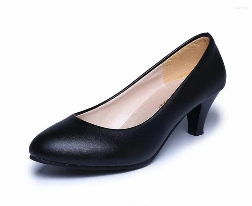 Dress Shoes Women Red White High Heels Sexy Pointed Toe Middle HeelWedding Nude Black Color Rubber Bottom zhanyishengli