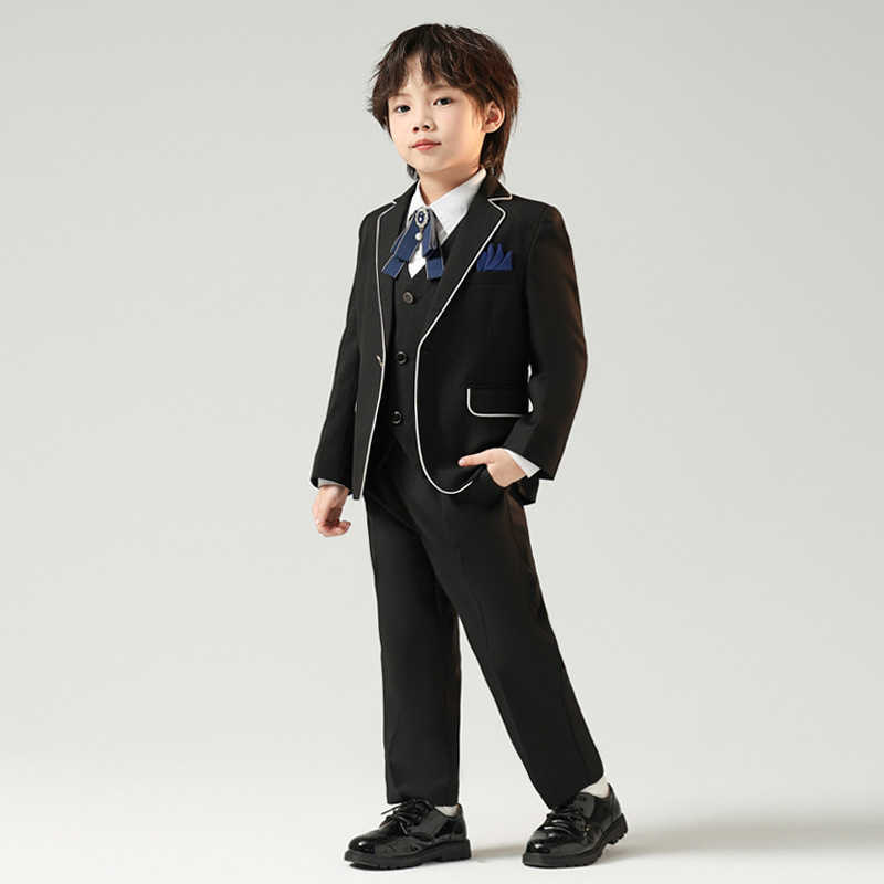 Children's suit autumn and winter new British fashion suit boy piano hosting flower child activity performance suit dress W241213