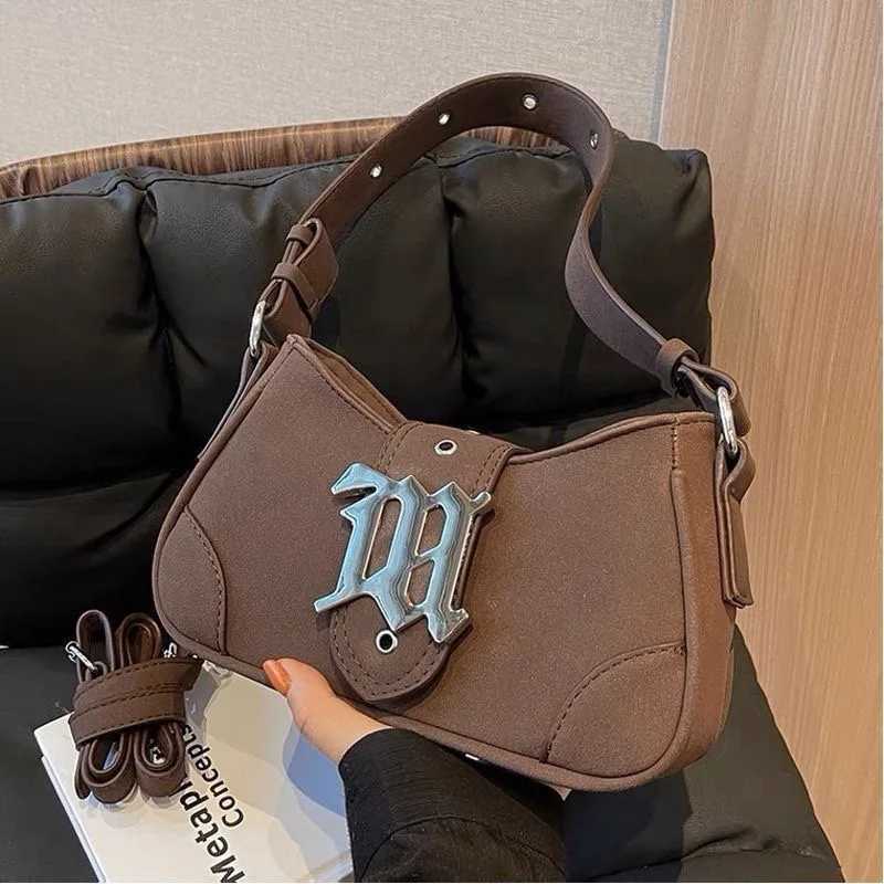Casual Bags For Women Luxury Designer Brand Handbags And Purses New In PU Nubuck Sheet Metal Decoration Crossbody Bag Small Z250220