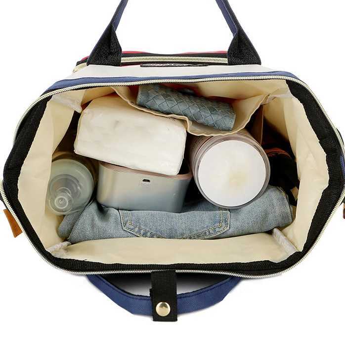Fashionable and multifunct mummy bag large capacity storage backpack baby bottle insulation storage bag diaper organize backpack X250220
