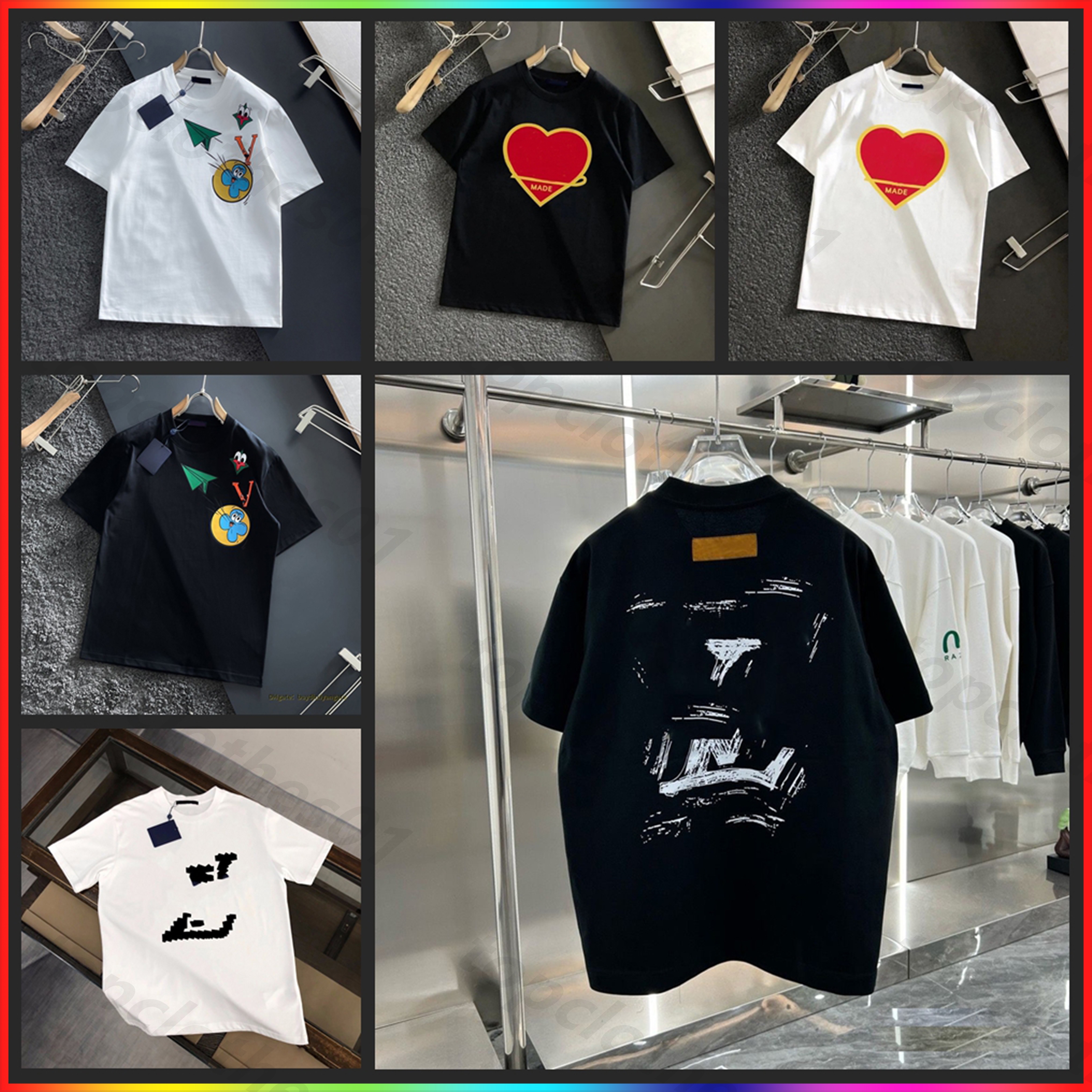 New Design Embroidery Tees Top Sell Luxury tshirt fashion Men and women T-shirts 25ss European and American Summer Multiple Hip Hop Styles Printed Man Womens Tshirts