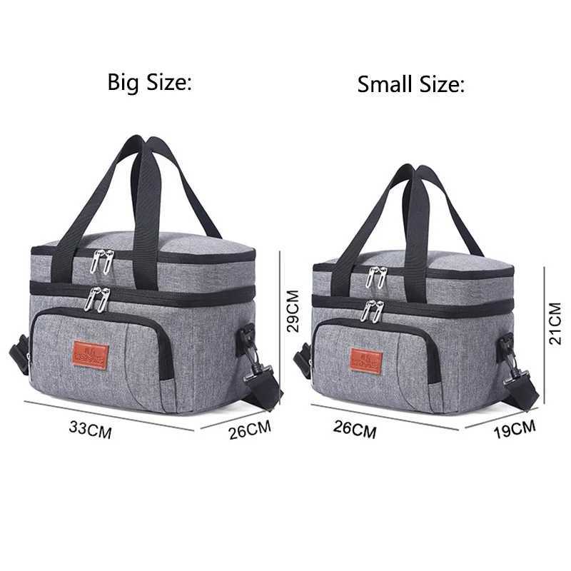 Dog Travel Bowls Bags Multifunctional Double Layers Tote Cooler Lunch for Women Men Large Capacity Picnic Box with Shoulder Strap H2502202J94