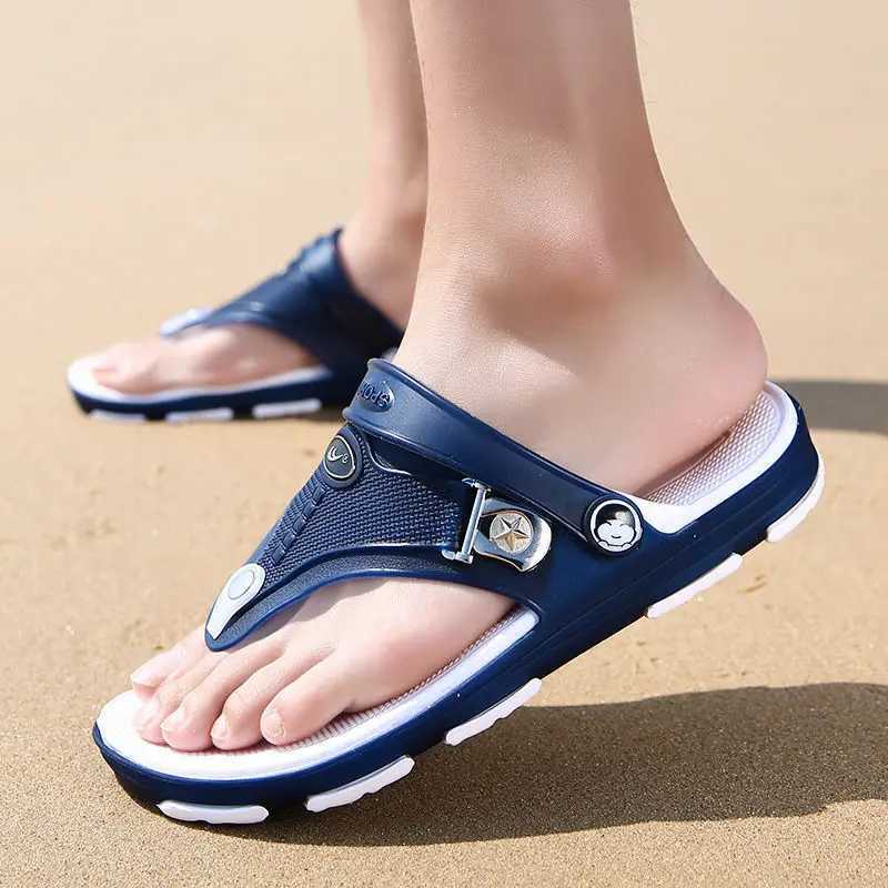 New Arrival Mens Flip Flops Beach Slippers Sandals Summer Casual For Men Flat Shoes Antiskid Slippers Shoes Sandals Shoes Men T250220