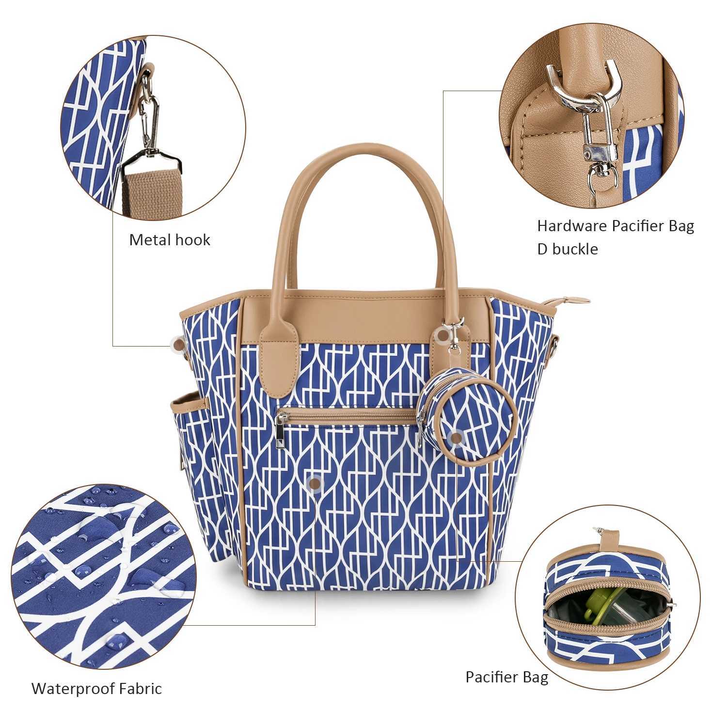 Fashionable portable diaper bag handbag large capacity waterproof diaper changing bag backpack messenger bag travel mom bag X250220