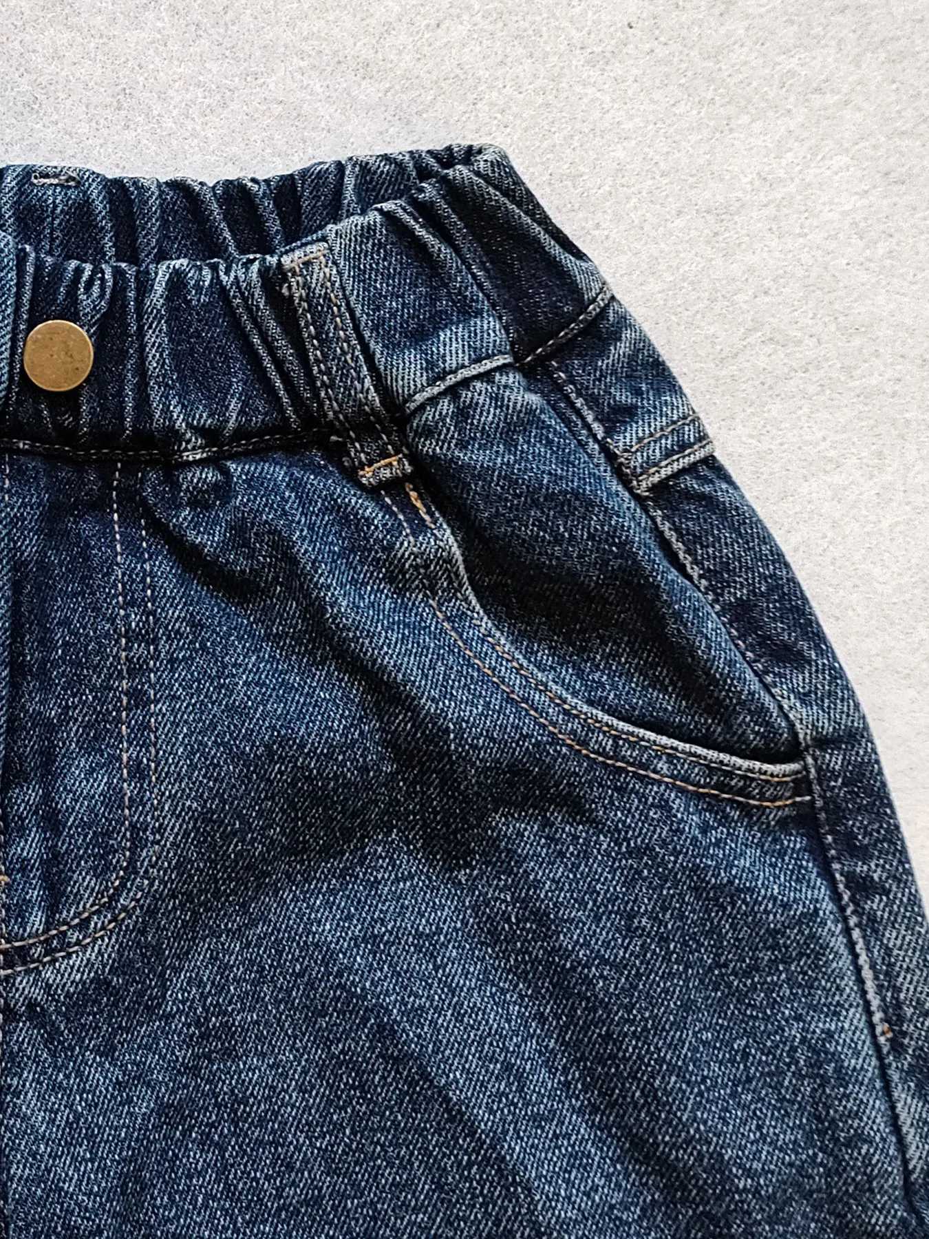 5029 loose for strong boy Kids Boys Jeans Trousers Elastic Waist kids jeans childrens Z250220