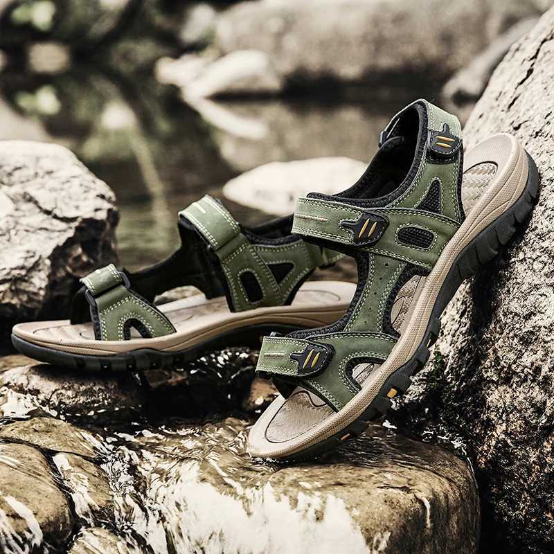 New Arrival Big Size 48 49 Beach Sandals For Men Outdoor Casual Trekking Summer Breathable Shoes Sandal Hook Loop Sandals Men Beach T250220