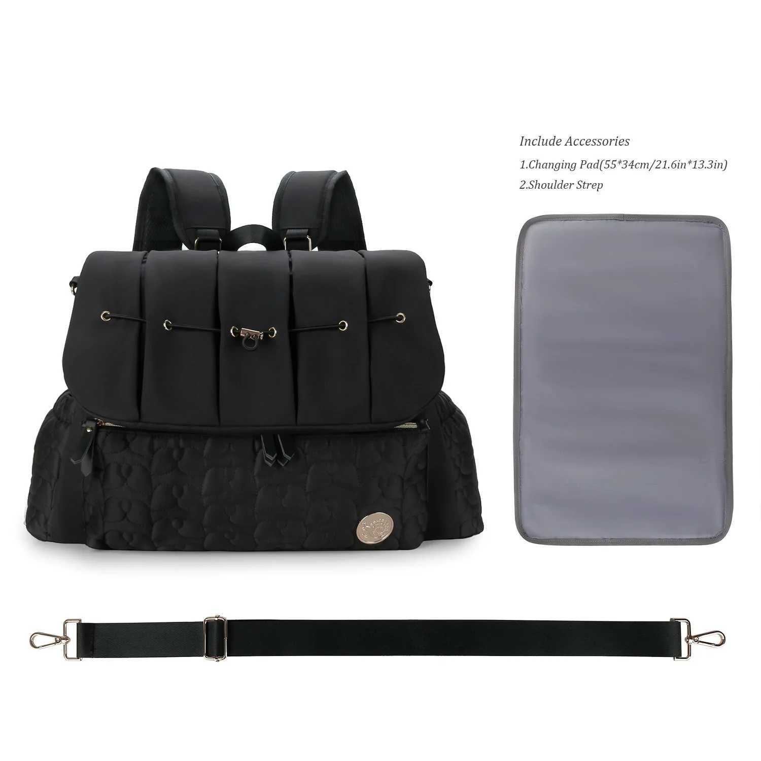 Baby Diaper Bag Backpack For Maternity Nappy Bag Removable Shoulder Straps Fashion Waterproof Mommy Handbag With Changing Pad X250220