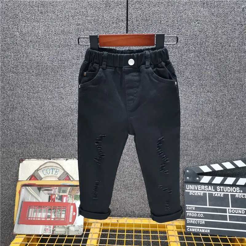 Spring Autumn Kids Clothes Boys Pants Solid Children Pants for Baby Girls Trousers Toddlers White Black Fashion Pencil Pants Z250220